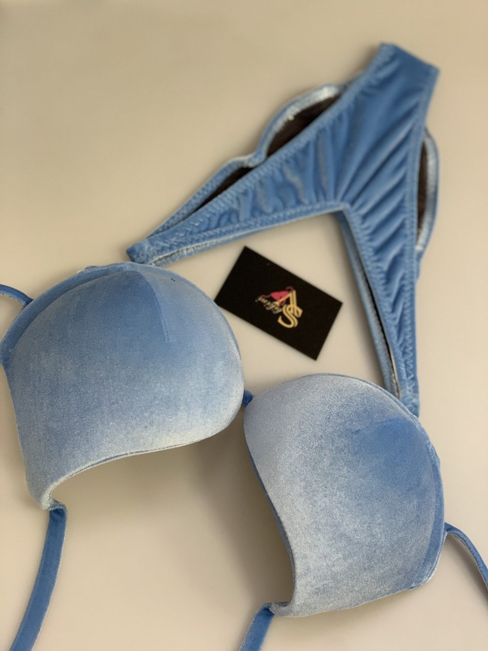 Pale Blue velvet base - Image 1